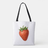 Aardbeienontwerp Tote Bag (Achterkant)