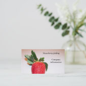 Aardbeienoogst Visitekaartje (Staand voorkant)