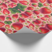 Aardbeienpakpapier Cadeaupapier (Hoek)