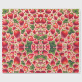 Aardbeienpakpapier Cadeaupapier (Vlak)