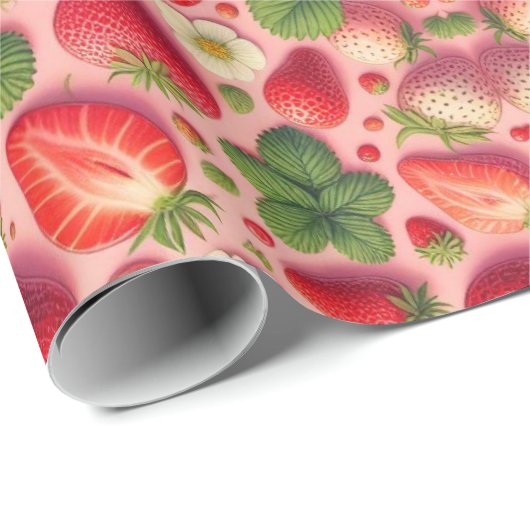 Aardbeienpakpapier Cadeaupapier (Rol Hoek)