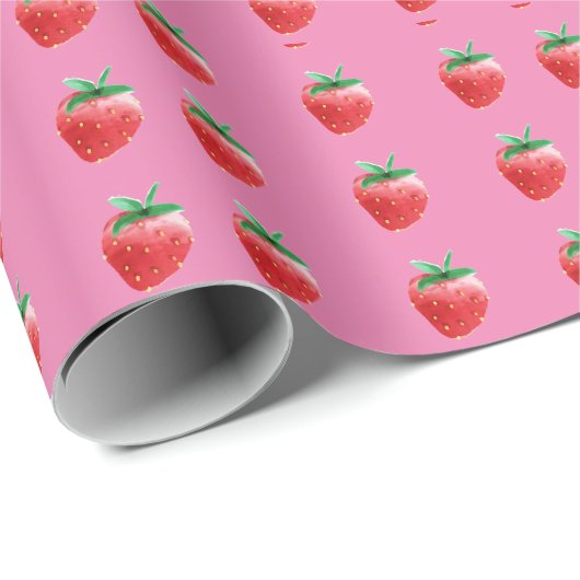 Aardbeienpakpapier Cadeaupapier (Rol Hoek)