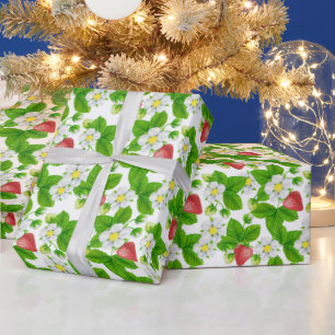 Aardbeienpakpapier Cadeaupapier