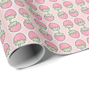 Aardbeienpakpapier Cadeaupapier