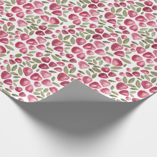 Aardbeienpakpapier Cadeaupapier (Hoek)