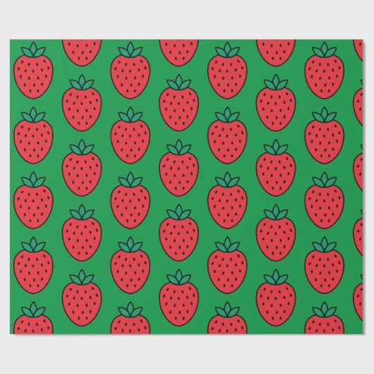 Aardbeienpakpapier Cadeaupapier (Vlak)