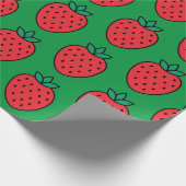 Aardbeienpakpapier Cadeaupapier (Hoek)