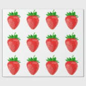Aardbeienpakpapier Cadeaupapier (Vlak)