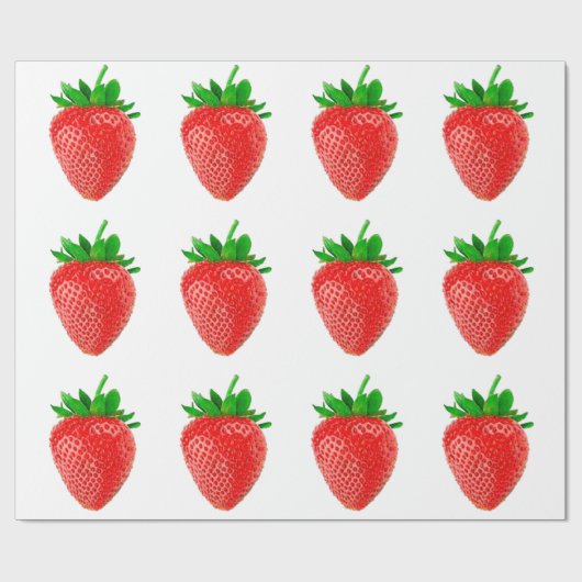 Aardbeienpakpapier Cadeaupapier (Vlak)