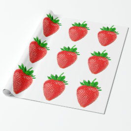Aardbeienpakpapier Cadeaupapier