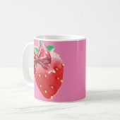 Aardbeienpakpapier Koffiemok (Voorkant links)