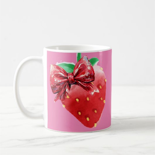 Aardbeienpakpapier Koffiemok (Links)