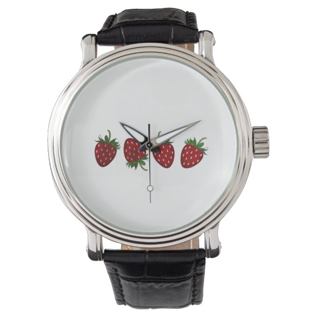 Aardbeienpaneel Horloge (Voorkant)