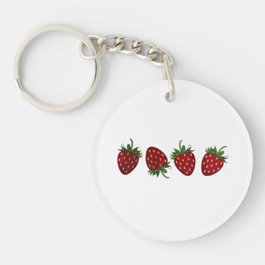 Aardbeienpaneel Sleutelhanger (Voorkant)