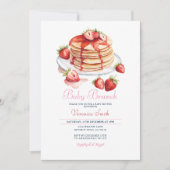 Aardbeienpannenkoek Baby Brunch Baby shower Kaart (Voorkant)