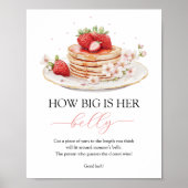 Aardbeienpannenkoek Baby Brunch Belly Sign Poster (Voorkant)