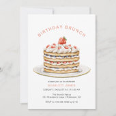 Aardbeienpannenkoeken | Leuke verjaardag brunch Kaart (Voorkant)