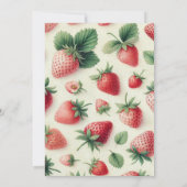 Aardbeienpannenkoeken Stack Verjaardag Brunch Kaart (Achterkant)