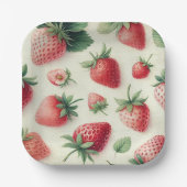 Aardbeienpannenkoeken Stap Bruids Brunch Shower Papieren Bordje (Voorkant)