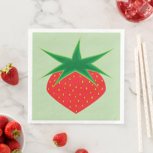 Aardbeienpapier Napkins Servet