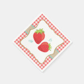 Aardbeienpapier servetten Zomer fruit picknick (Hoek)