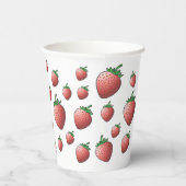 Aardbeienpapierkop Papieren Bekers (Rechts)