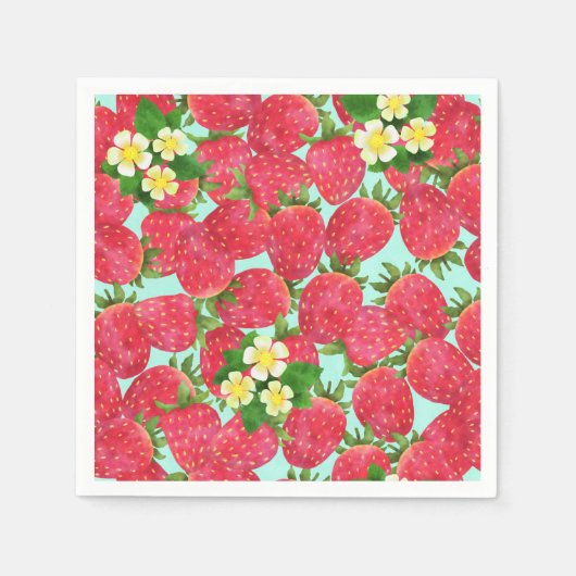 Aardbeienpapierservetten Servet (Voorkant)