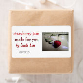 Aardbeienparken of jam-label etiket (Insitu)