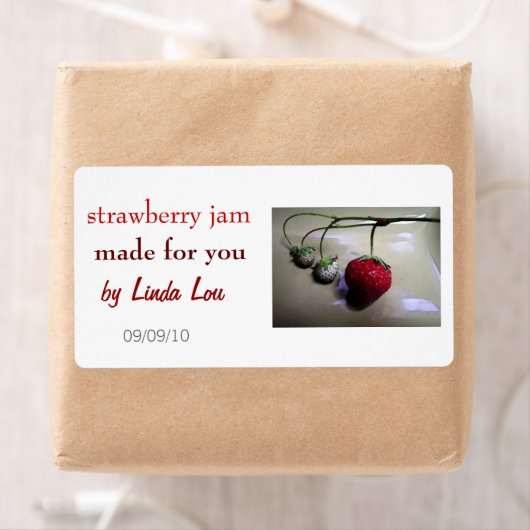 Aardbeienparken of jam-label etiket (Insitu)