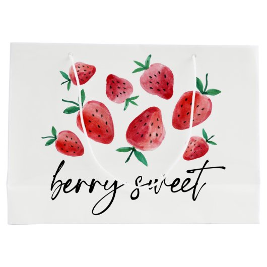 Aardbeienpartij Berry Sweet Farmers Market Party Groot Cadeauzakje (Achterkant)
