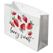 Aardbeienpartij Berry Sweet Farmers Market Party Groot Cadeauzakje (Achterkant Gekanteld)