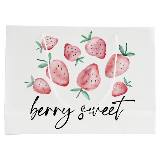 Aardbeienpartij Berry Sweet Farmers Market Party Groot Cadeauzakje (Achterkant)