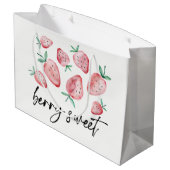 Aardbeienpartij Berry Sweet Farmers Market Party Groot Cadeauzakje (Achterkant Gekanteld)