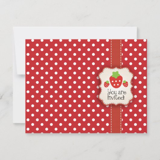 Aardbeienpartij Kaart (Voorkant)