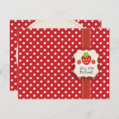 Aardbeienpartij Kaart (Voorkant / Achterkant)