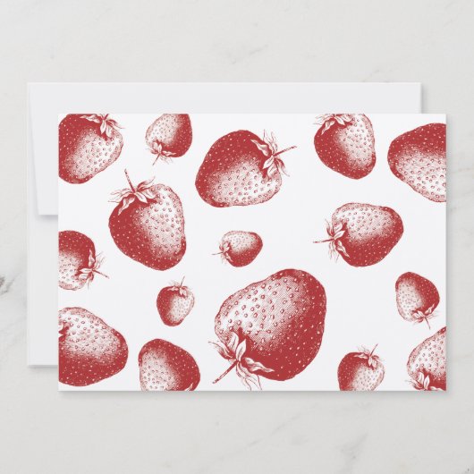 Aardbeienpartij Kaart (Achterkant)