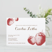 Aardbeienpartij Kaart (Staand voorkant)