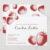 Aardbeienpartij Kaart (Voorkant / Achterkant)