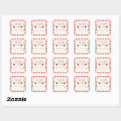 Aardbeienpartij Labels Dank u Sticker (Vel)