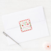Aardbeienpartij Labels Dank u Sticker (Envelop)