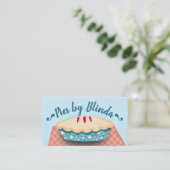 Aardbeienpasteitjes bakkerij visitekaartje (Staand voorkant)