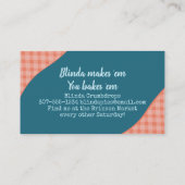 Aardbeienpasteitjes bakkerij visitekaartje (Achterkant)