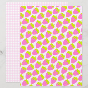 Aardbeienpastel Pink Gingham