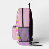 Aardbeienpastel roze bedrukte rugzak (Rechts)