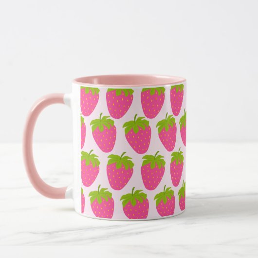 Aardbeienpastel roze mok (Links)