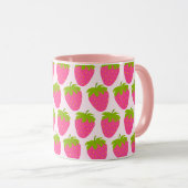 Aardbeienpastel roze mok (Voorkant rechts)
