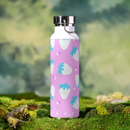 Aardbeienpastel roze waterfles (Buiten)
