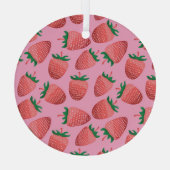 Aardbeienpastel:  zoetheid glas ornament (Achterkant)