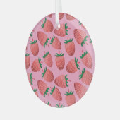 Aardbeienpastel:  zoetheid glas ornament (Voorkant links)