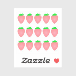 Aardbeienpatronen Art Pink Baby shower Verjaardage Sticker